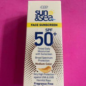 Тонований сонцезахисний крем для обличчя EVA Sun&Sea. Середній колір. SPF 50+. 40мл