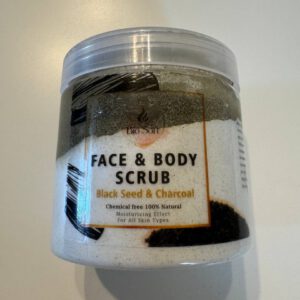 Bio Soft. Face and Body Scrub. Black Seed and Charcoal. 500g