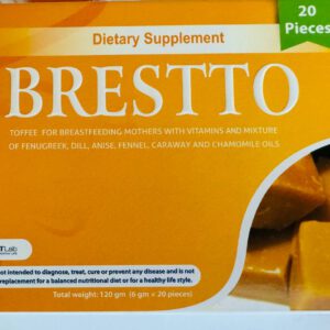 Brestto. Брестто. 20x6г. Іриска для годуючих мам. Toffee for breastfeeding mothers