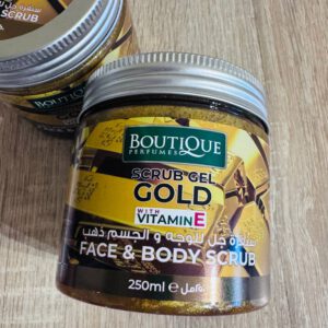 Boutique Perfume. Gold. Face and Body scrub-gel with vitamin E. 250ml
