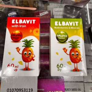 Elbavit. Сироп с железом со вкусом ананаса. 60мл. Syrup with Iron with Pineapple flavour