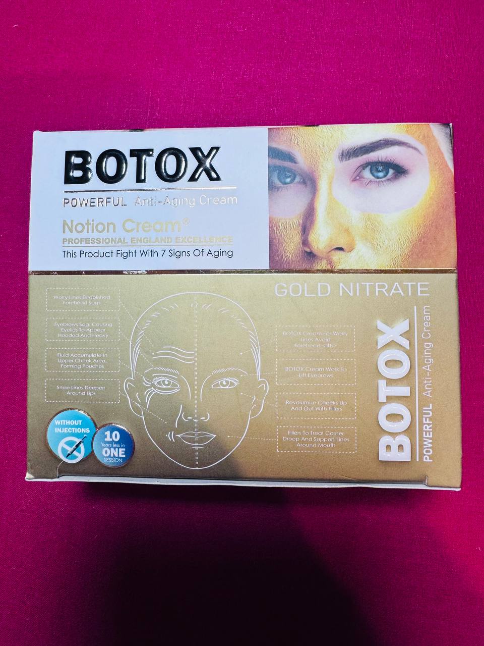 Notion Cream. Botox Gold Nitrate. Anti-aging cream. Net Weight 30gm ...