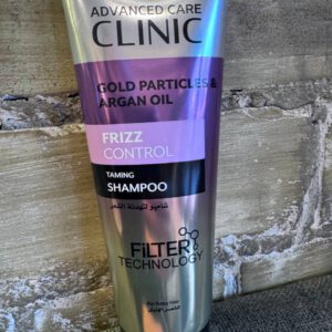 Eva Taming Shampoo. With gold particles and argan oil. Frizz control