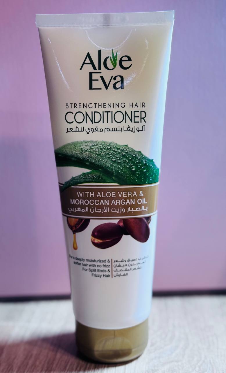 Aloe Eva. Strengthening hair conditioner with Aloe Vera and Moroccan Argan Oil
