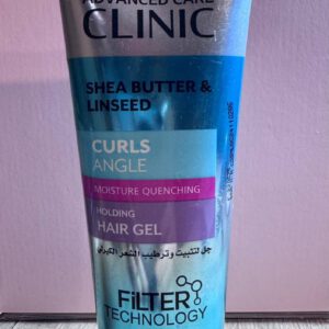 Eva Advanced Care Clinic. Shea butter and linseed holding hair gel. Curls angle