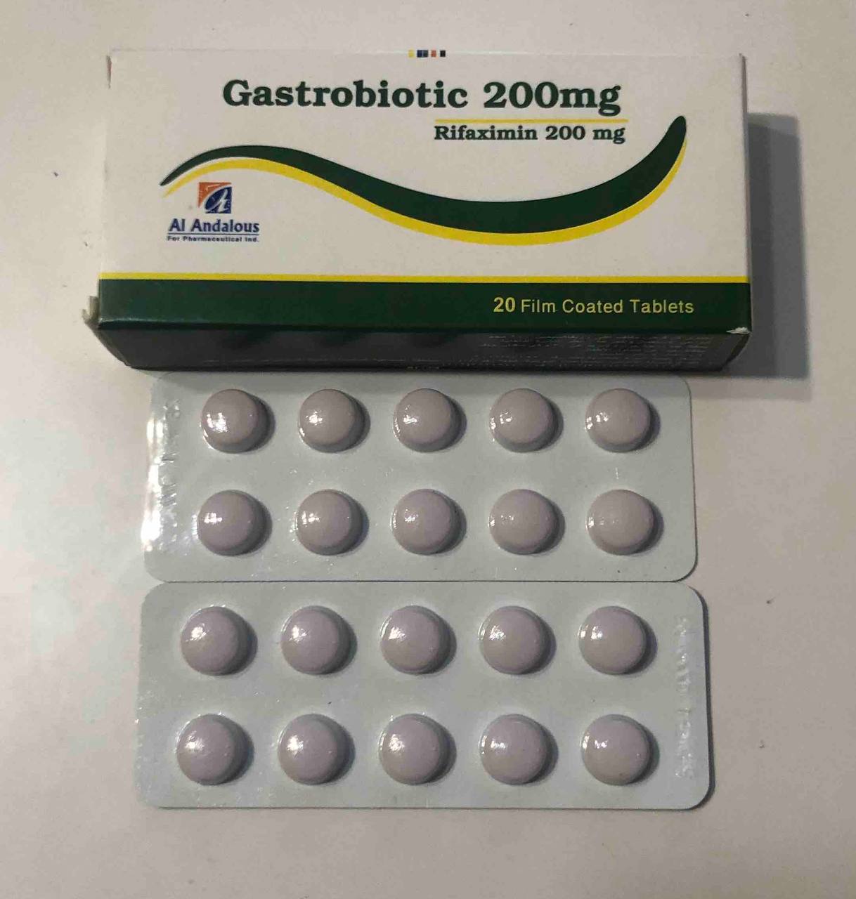 Gastrobiotic (Rifaximin). Гастробиотик (Рифаксимин) 200мг. 20 таблеток