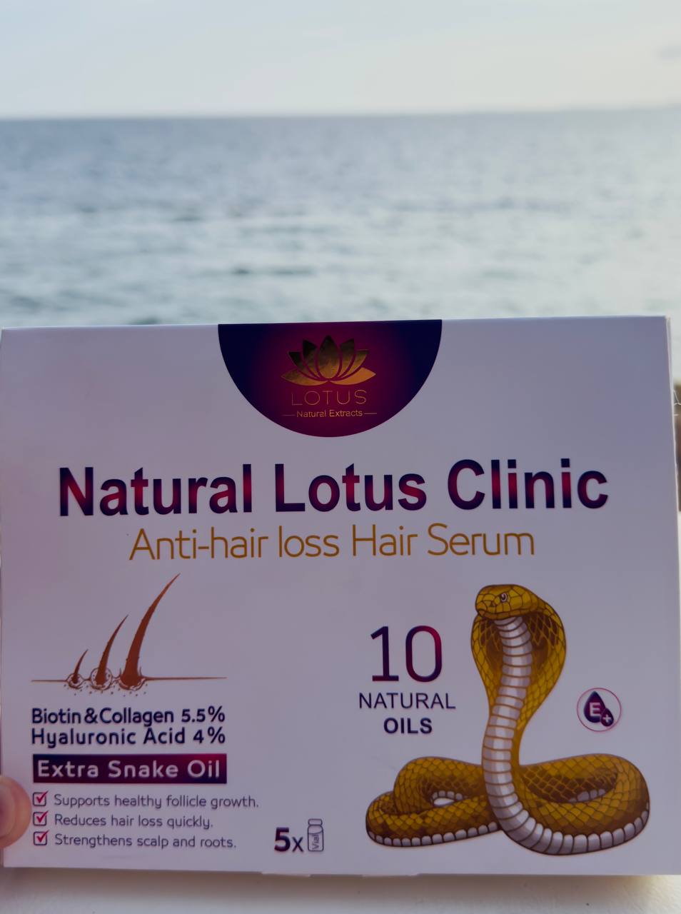 TNG. Natural Lotus Clinic. Сироватка для волосся проти випадіння. 10 олій. 5 ампул. Anti Hair Loss Hair Serum. 10 oils