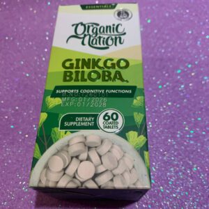 Organic Nation. Ginkgo Biloba. Гинкго Билоба. 60 таблеток