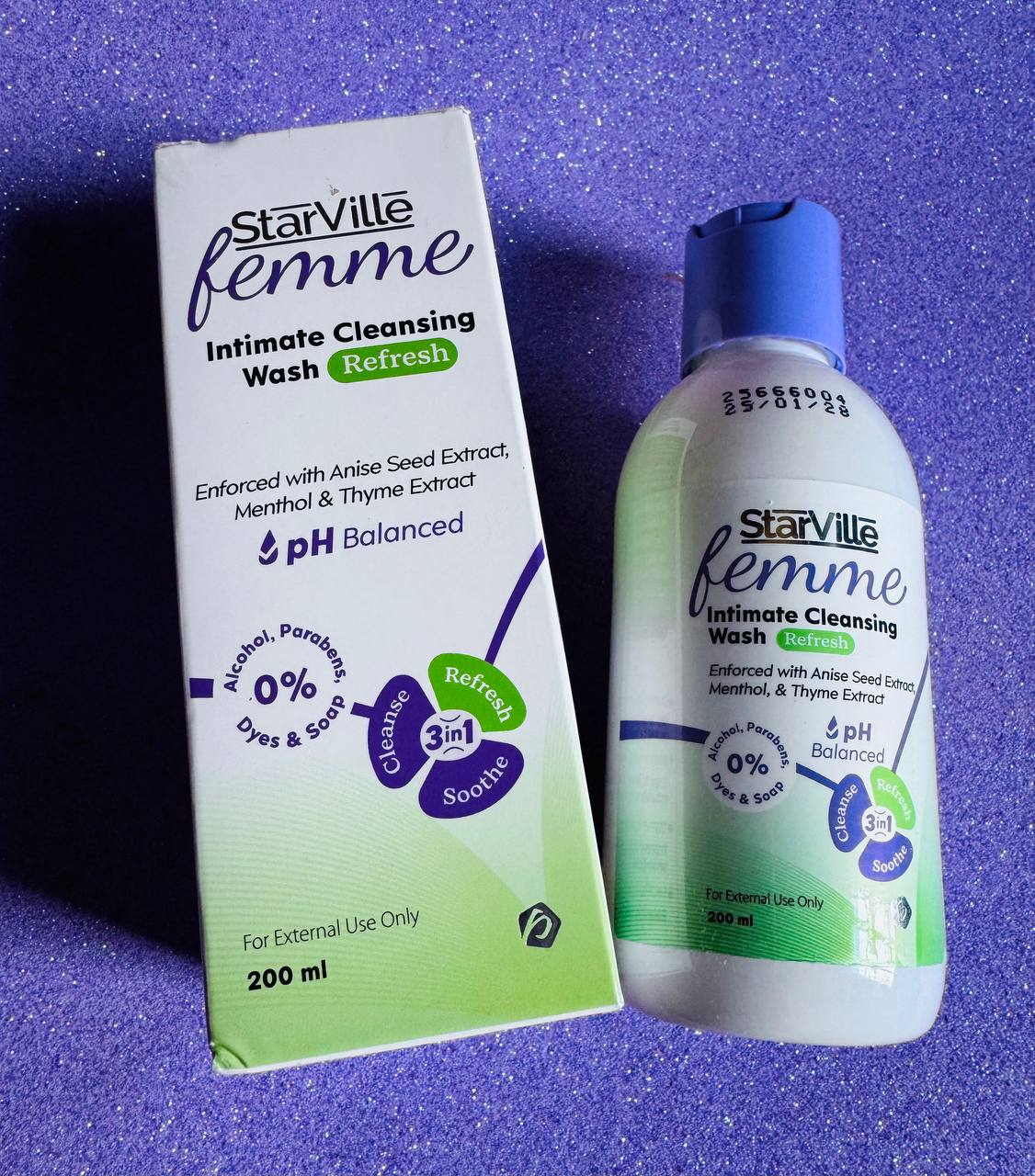 StarVille Femme. Освіжаючий гель для інтимного очищення. 200мл. Intimate Cleansing Wash Refresh