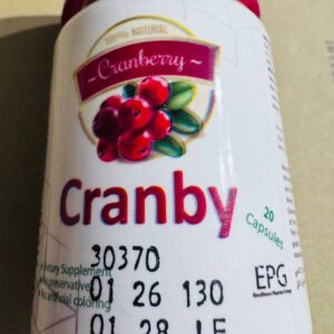 Cranby (Cranberry). Крэнби (Клюква). 20 капсул. Комплекс для профилактики и поддержки при цистите