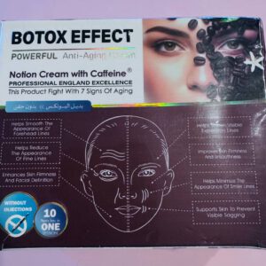 Botox Effect. Anti-aging Notion Cream with Caffeine