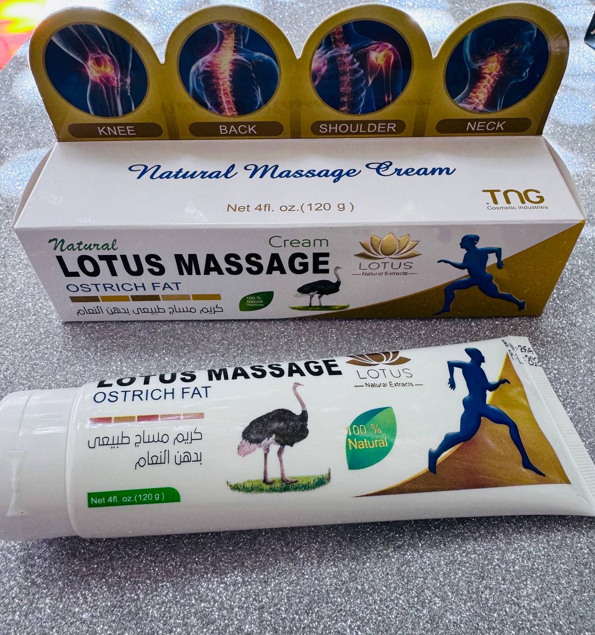 TNG Lotus Massage. Масажний страусиний жир. 120gm. Ostrich Fat