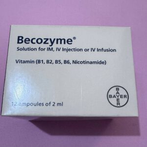 Becozyme (vitamin B1, B2, B5, B6, Nicotinamide). 12 ampoules x 2ml