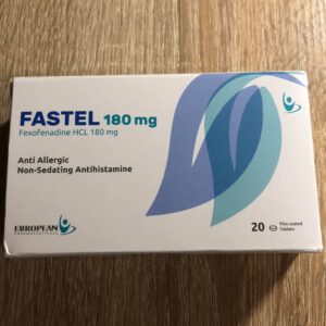 Fastel (Fexofenadine HCL) 180mg. 20 tablets. Anti Allergic